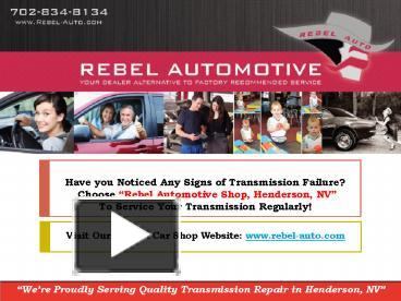 PPT – Do you Know What are the Signs of a Transmission Going Bad