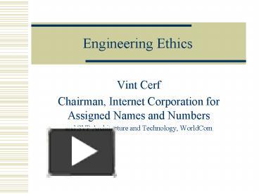 Engineering Ethics presentation | free to view