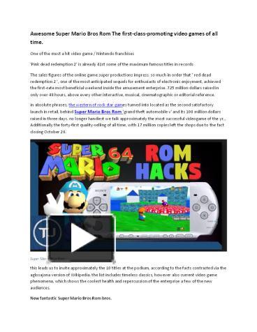 Super Mario Powerpoint Template Free Downloadl