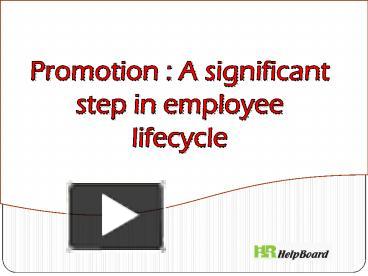 Powerpoint presentation for job promotion