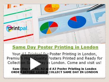 Same Day Poster Printing London, A0, A1, A2, A3 Posters