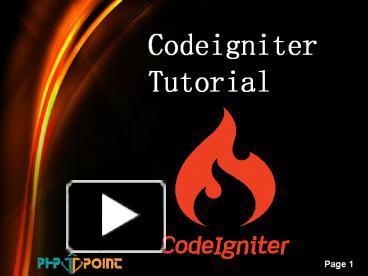 Codeigniter Tutorial For Beginners Step By Step Pdf Download Free