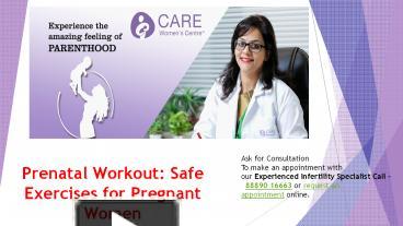 PPT – Prenatal Workout: Safe Exercises for Pregnant Women PowerPoint  presentation