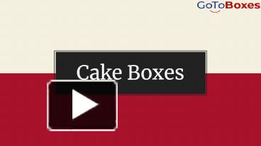 My Cake Torten-Box ZM-40 - Durchsichtige Präsentationsbox Für Torten & Kuchen