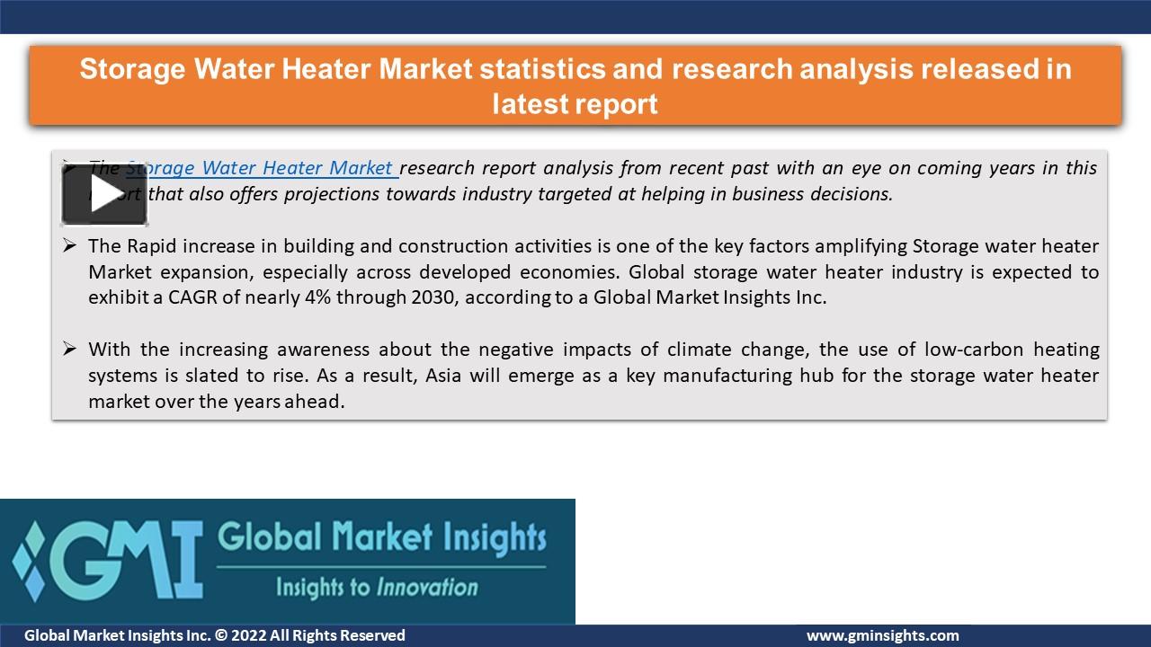 PPT Storage Water Heater Market research report by 2022 to 2030 PowerPoint presentation free