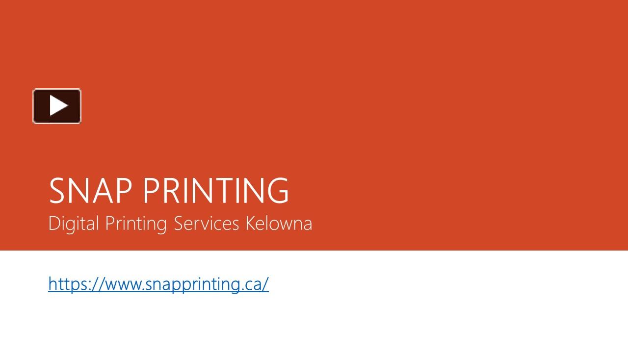 PPT Best Kelowna Digital Printing Services Company PowerPoint