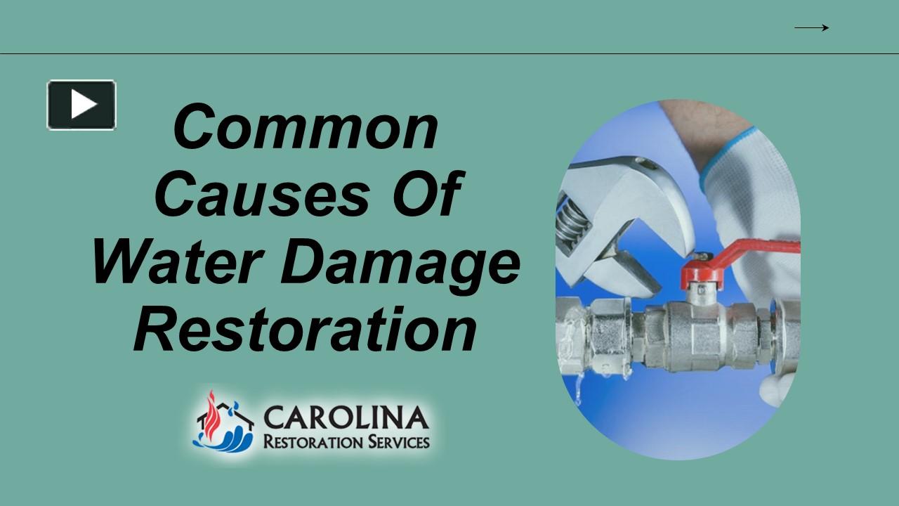 PPT Common Causes Of Water Damage Restoration PowerPoint presentation