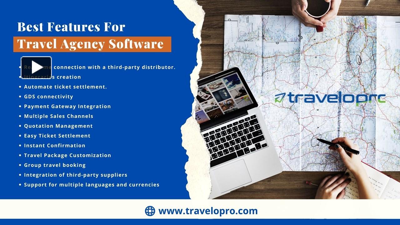 PPT Best Travel Agency Software Travel ERP System PowerPoint presentation free to download