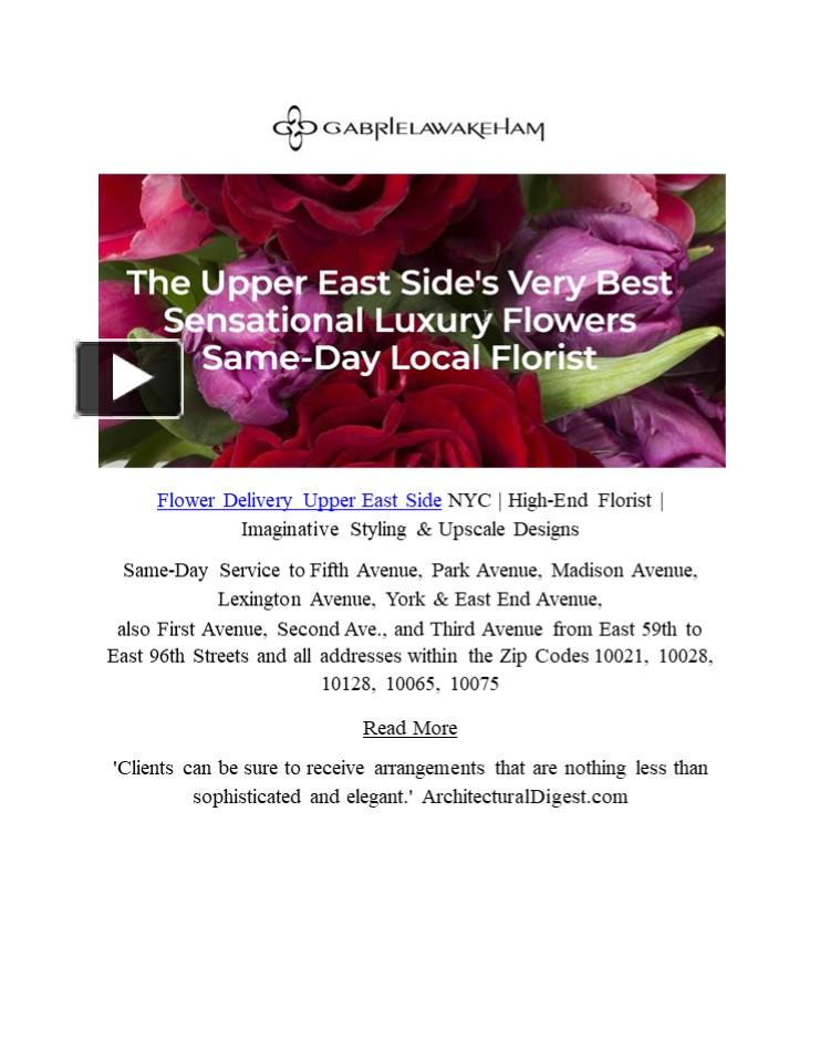 PPT Upper East Side florist in New York PowerPoint presentation