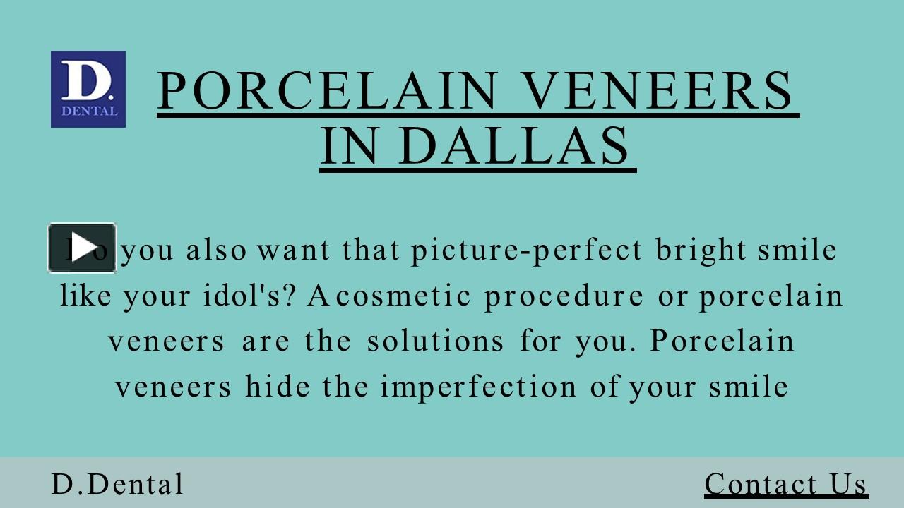 PPT Porcelain Veneers in Dallas PowerPoint presentation free to