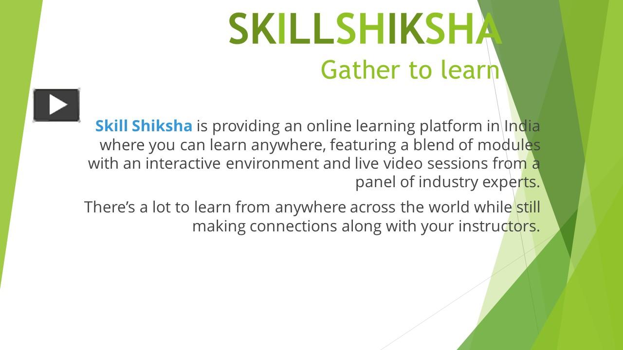 PPT – Skill Shiksha - Master in Data Science Course PowerPoint ... 