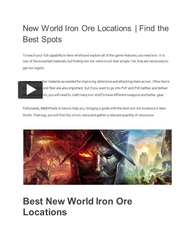PPT New World Iron Ore Locations Find the Best Spots PowerPoint