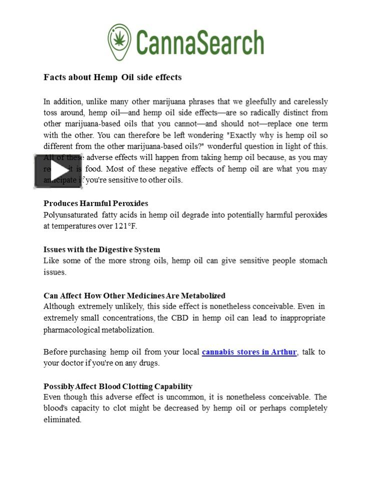 PPT Facts about Hemp Oil side effects PowerPoint presentation free