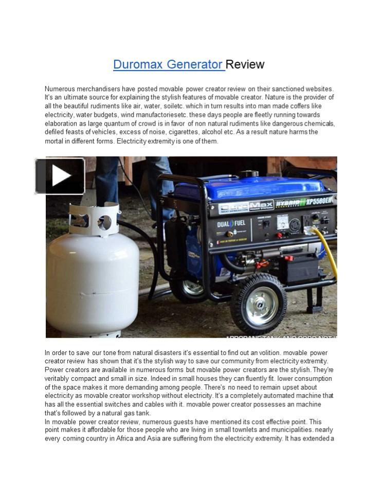 PPT Duromax Generator (1) PowerPoint presentation free to download