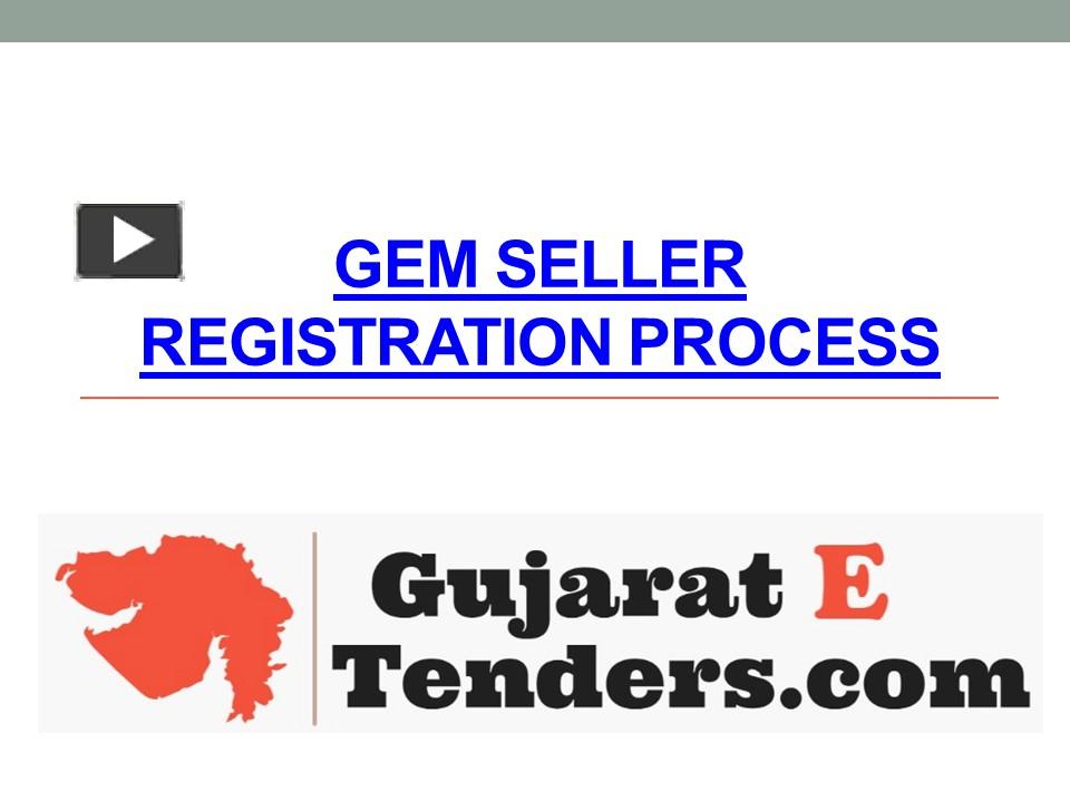 PPT gem seller registration process PowerPoint presentation free to download id 953d5dOTk2Z