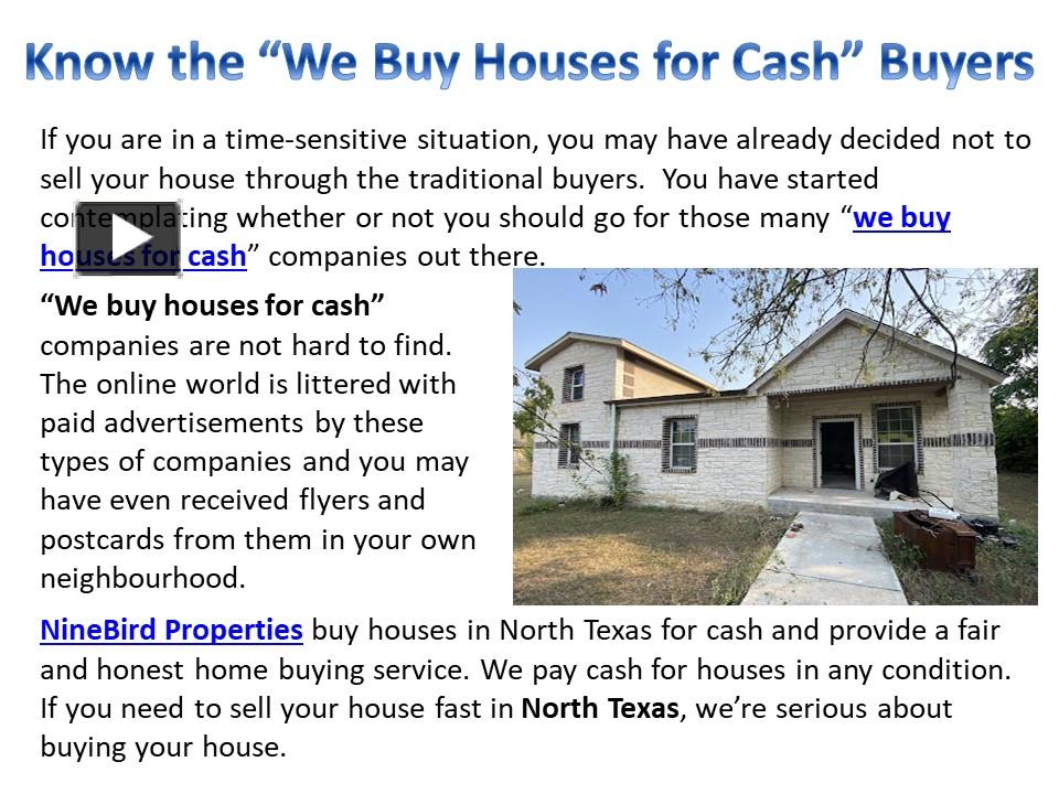PPT Know the “We Buy Houses for Cash” Buyers PowerPoint presentation