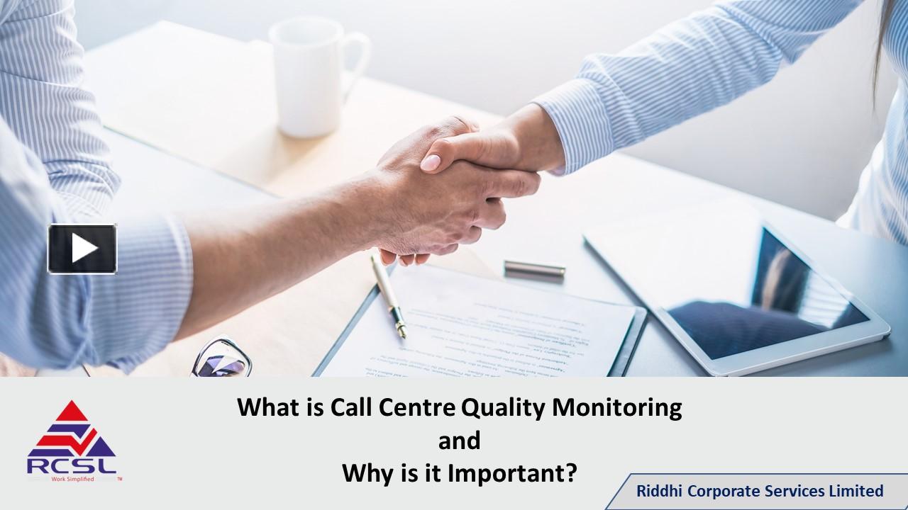 PPT What is Call Centre Quality Monitoring and Why is it Important? PowerPoint presentation