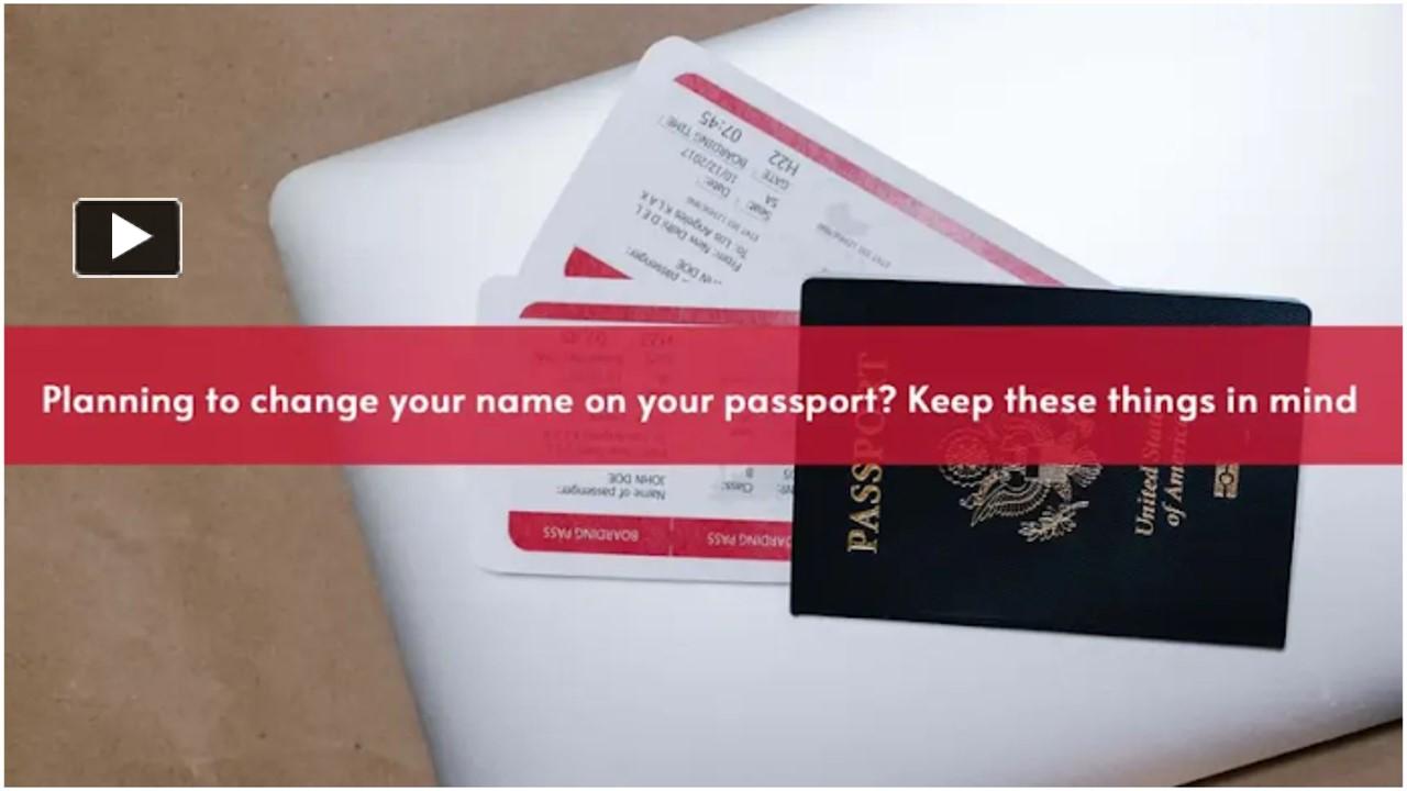 PPT Passport Name Change Fee Passport Name Change eVisaNation