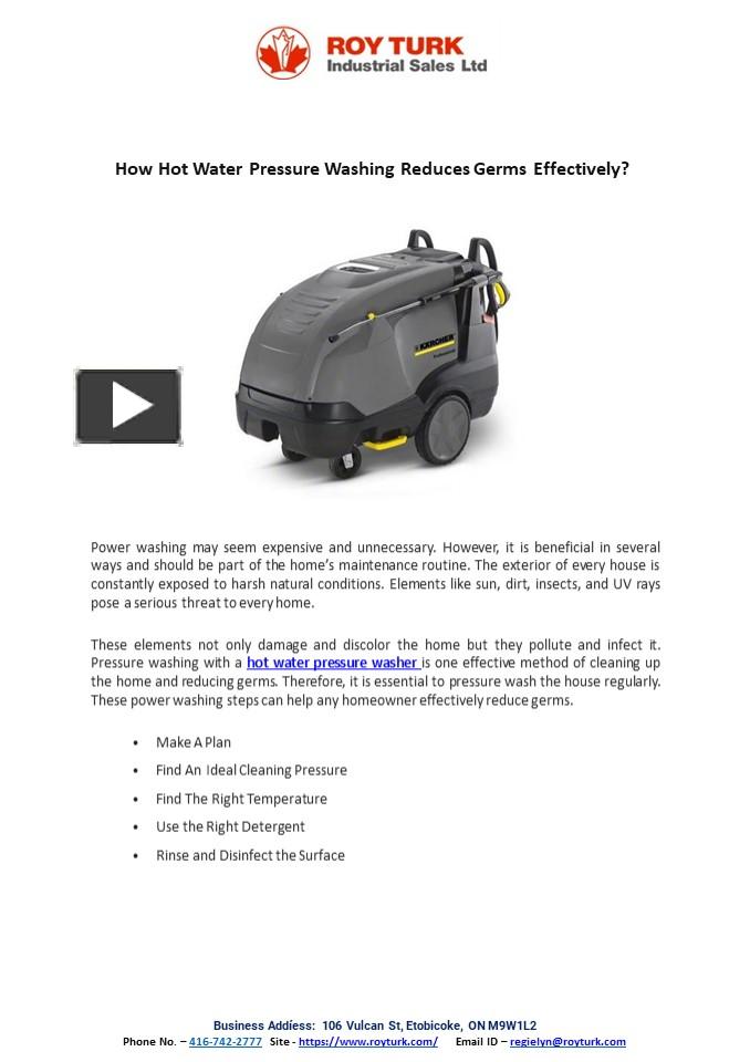PPT How Hot Water Pressure Washing Reduces Germs Effectively
