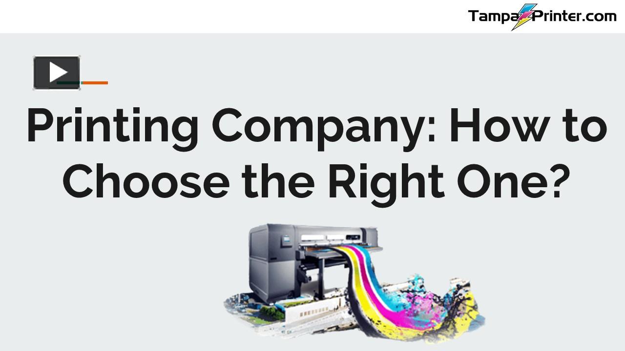 PPT Printing Company How to Choose the Right One? PowerPoint