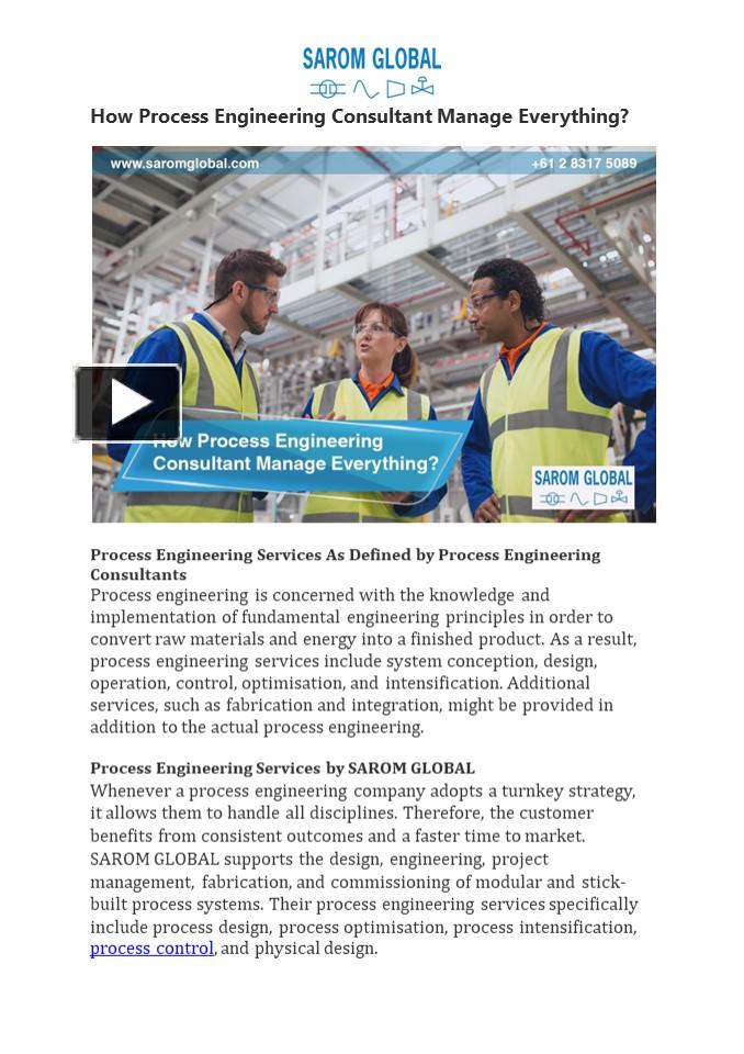 PPT How Process Engineering Consultant Manage Everything PowerPoint