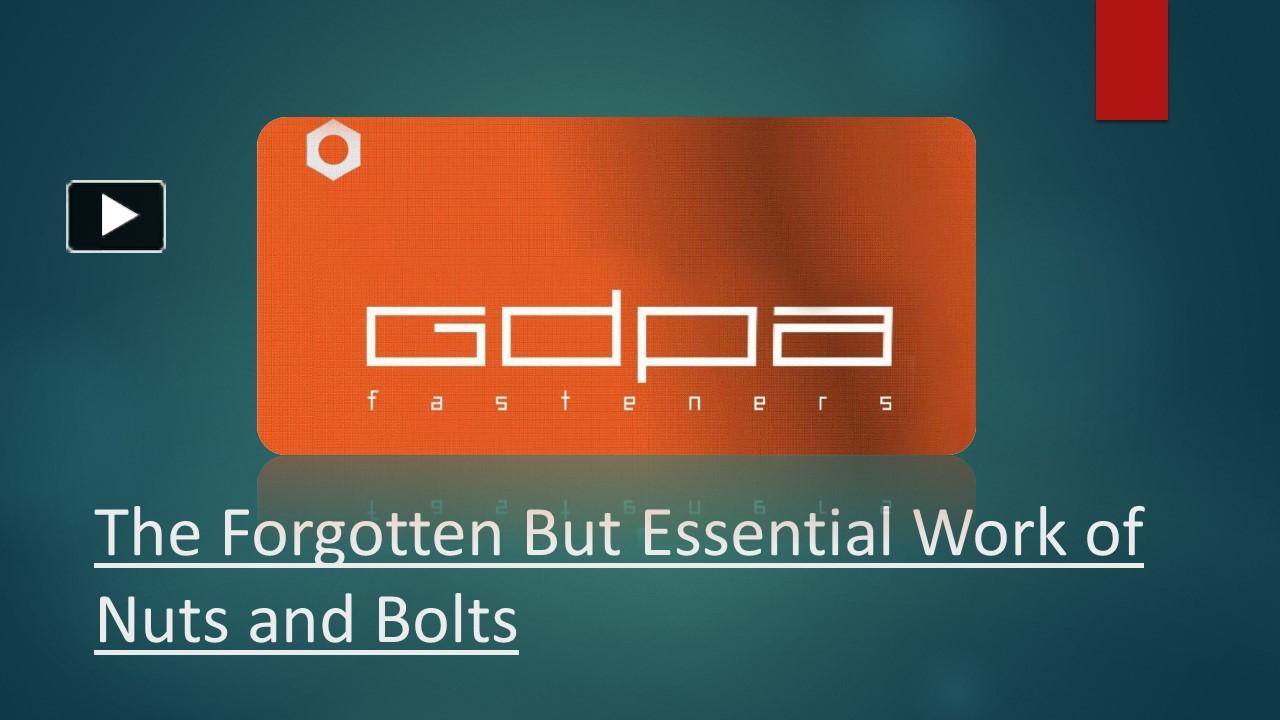 PPT The But Essential Work of Nuts and Bolts PowerPoint