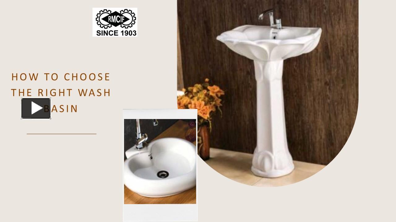 PPT How to Choose the Right Wash Basin PowerPoint presentation free