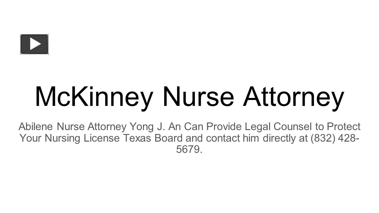 PPT McKinney Nurse Attorney PowerPoint presentation free to
