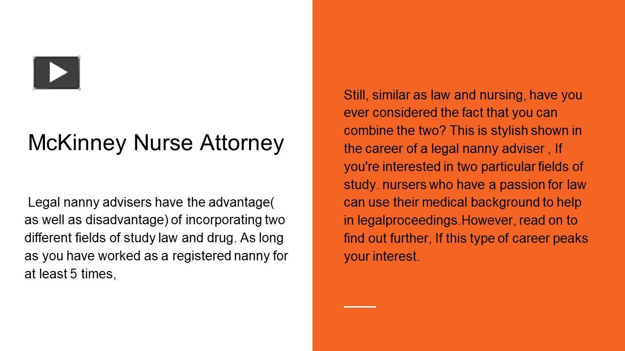 PPT McKinney Nurse Attorney (1) PowerPoint presentation free to