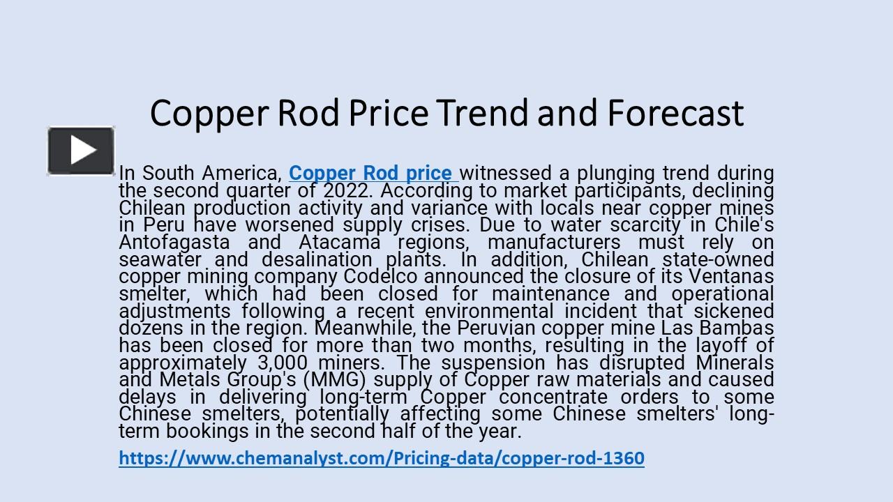 PPT Copper Rod Prices PowerPoint presentation free to download id