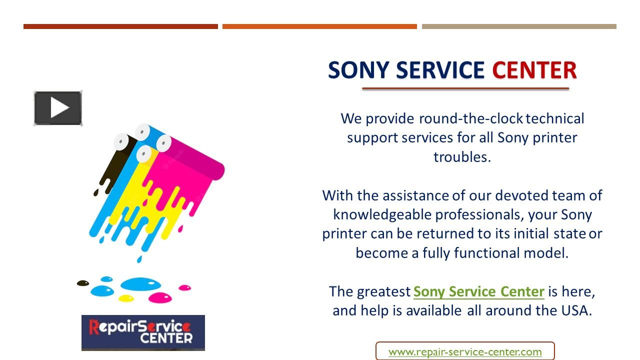 PPT Sony Repair Service Center in USA PowerPoint presentation free