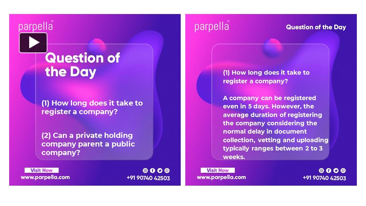 PPT How long does it take to register a company? PowerPoint