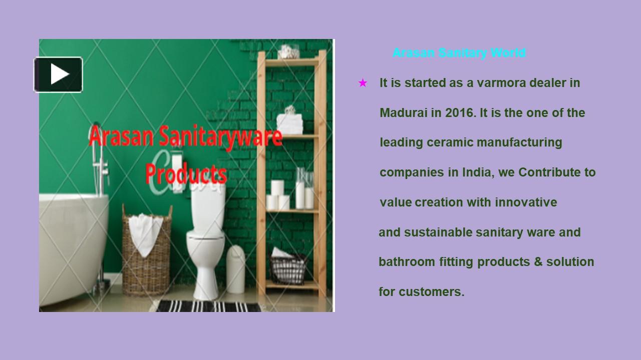 PPT sanitary ware and bathroom fitting products in madurai (2