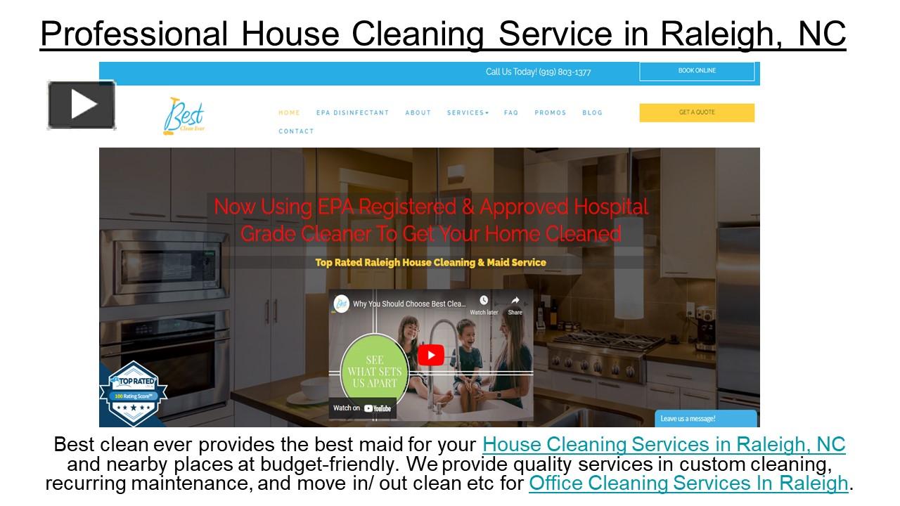 PPT House Cleaning Services in Raleigh, NC Best Clean Ever