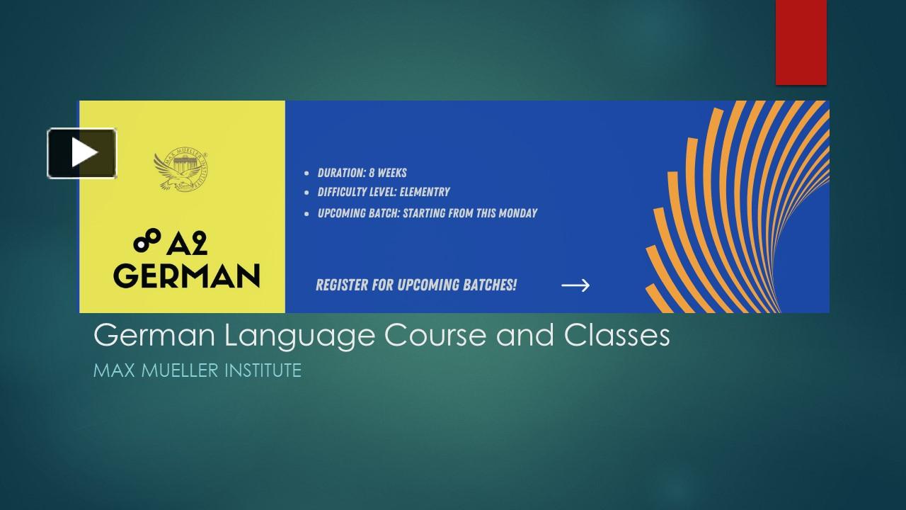 Ppt A2 Level Of German Language Course German Language Course And