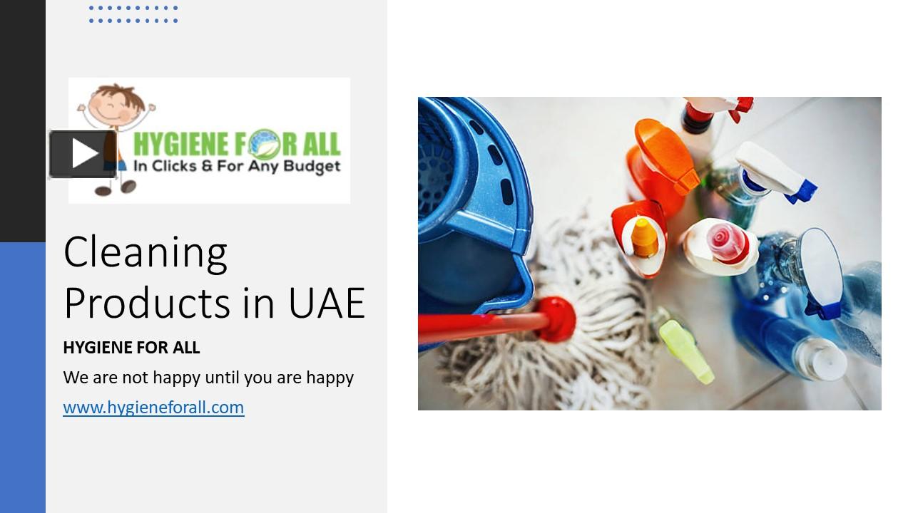 PPT cleaning Products in UAE PowerPoint presentation free to