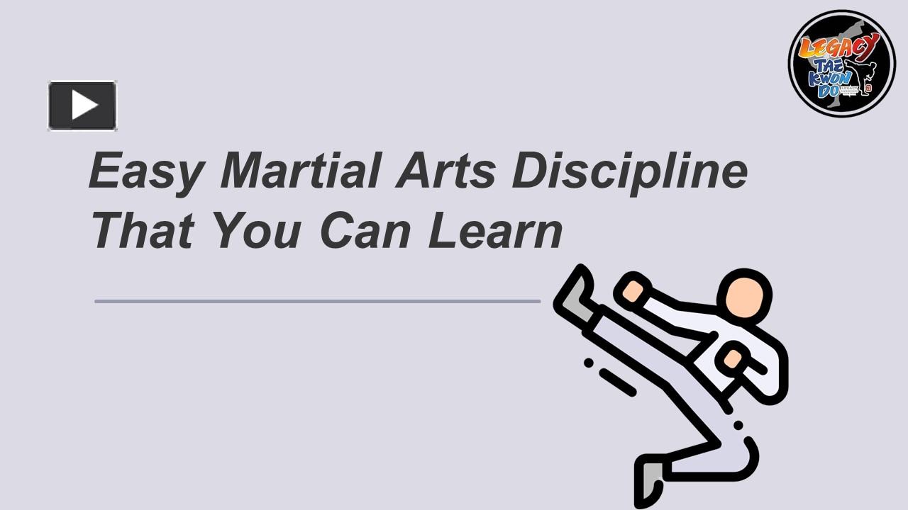 PPT Easy Martial Arts Discipline That You Can Learn PowerPoint
