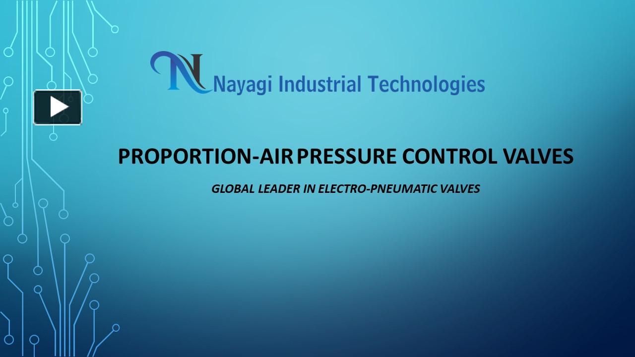 PPT Proportional pressure control valves Nayagi Industrial
