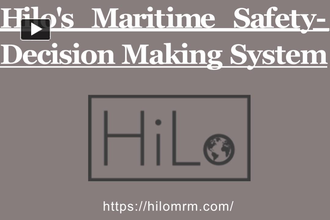 PPT HiLo's Maritime SafetyDecision Making System (1) PowerPoint