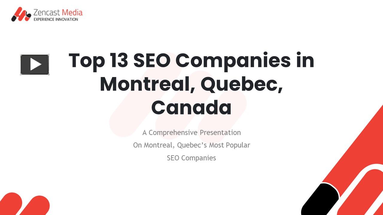 PPT List of Top 13 SEO Companies in Montreal, Quebec PowerPoint