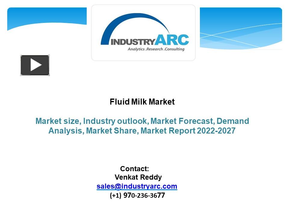 PPT Fluid Milk Market Forecast 20222027 PowerPoint presentation