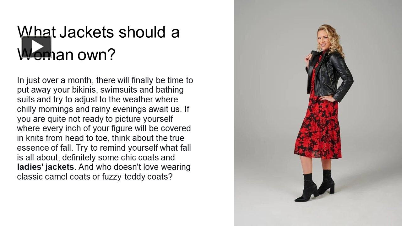 PPT What Jackets should a Woman own? PowerPoint presentation free