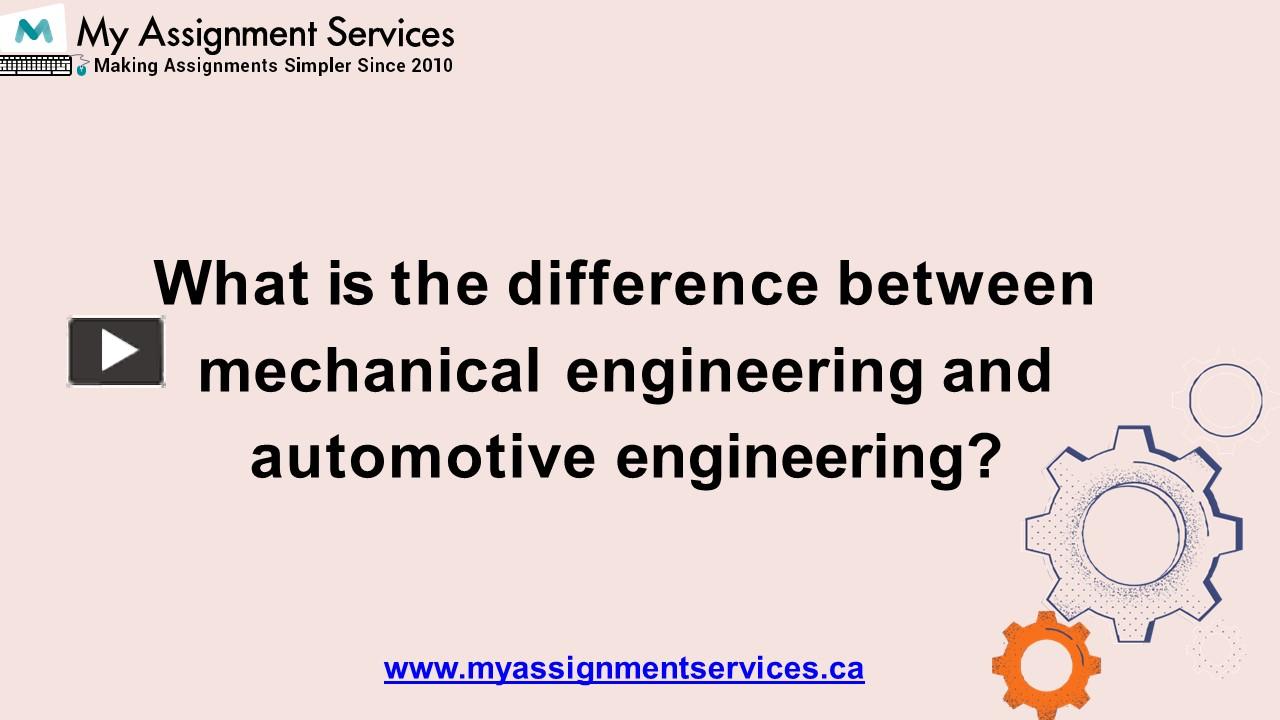 PPT What is the difference between mechanical engineering and