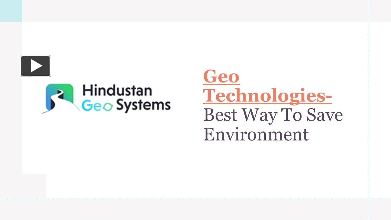 PPT Use Geo Technologies For A Sustainable Environment PowerPoint