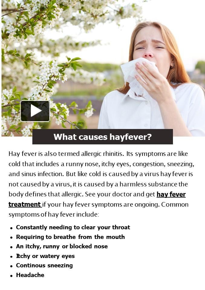 PPT What causes hayfever? PowerPoint presentation free to download