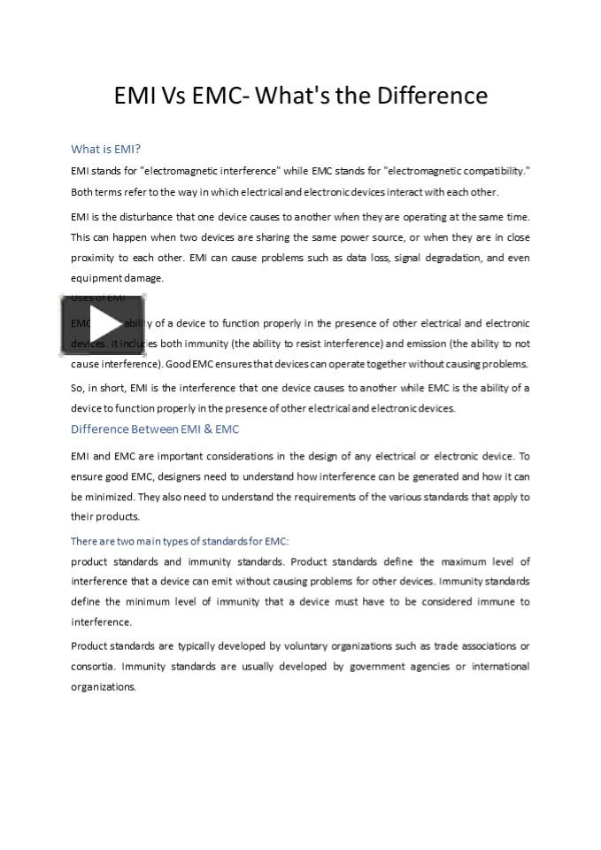 PPT EMI/EMC Testing Difference (1) PowerPoint presentation free to