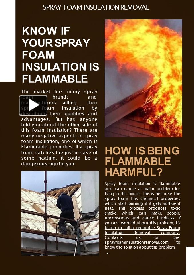 PPT Know if your Spray Foam Insulation is flammable PowerPoint