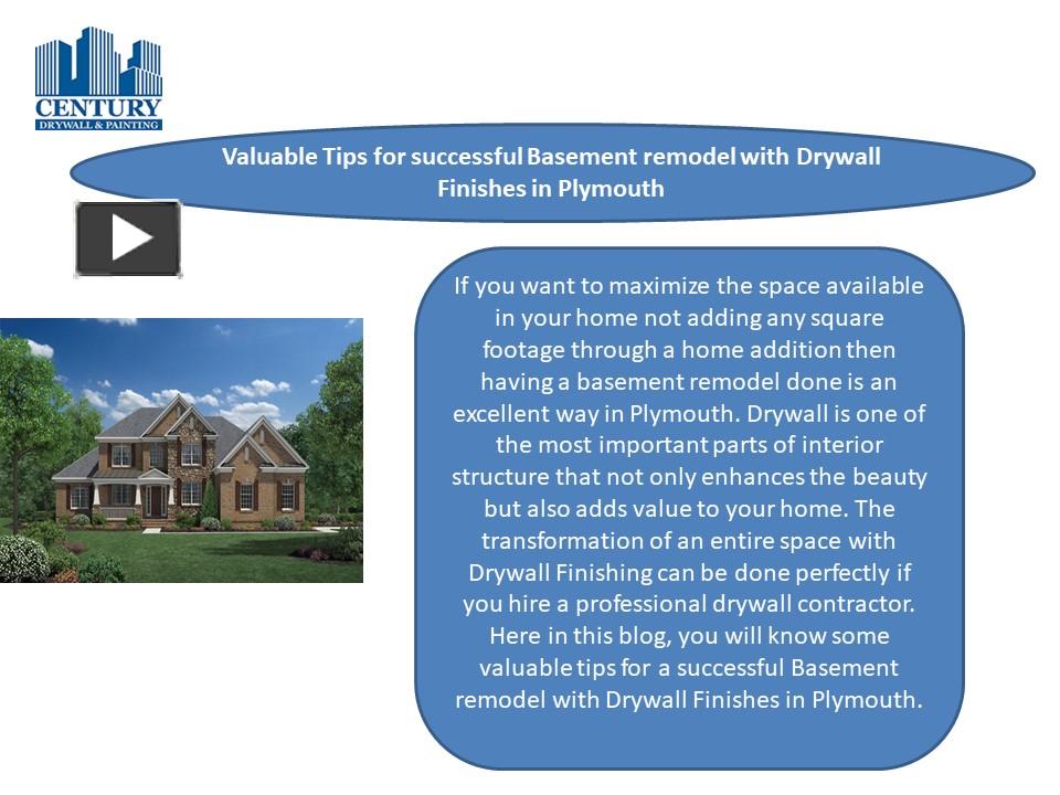 PPT Valuable Tips for successful Basement remodel with Drywall