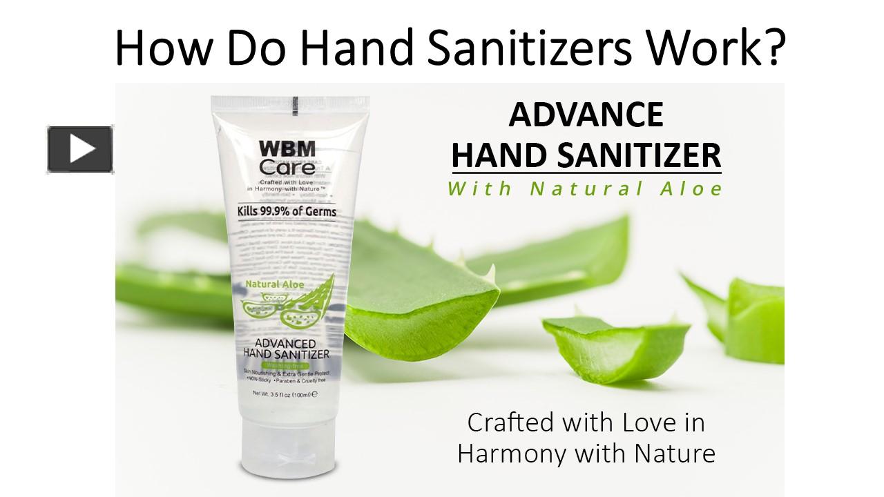 PPT How Do Hand Sanitizers Work? PowerPoint presentation free to