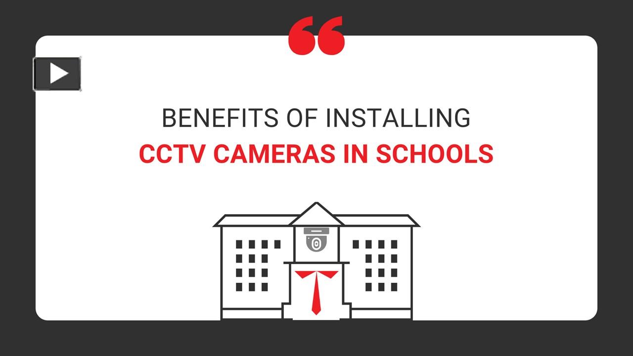 PPT Benefits of installing CCTV cameras in schools PowerPoint